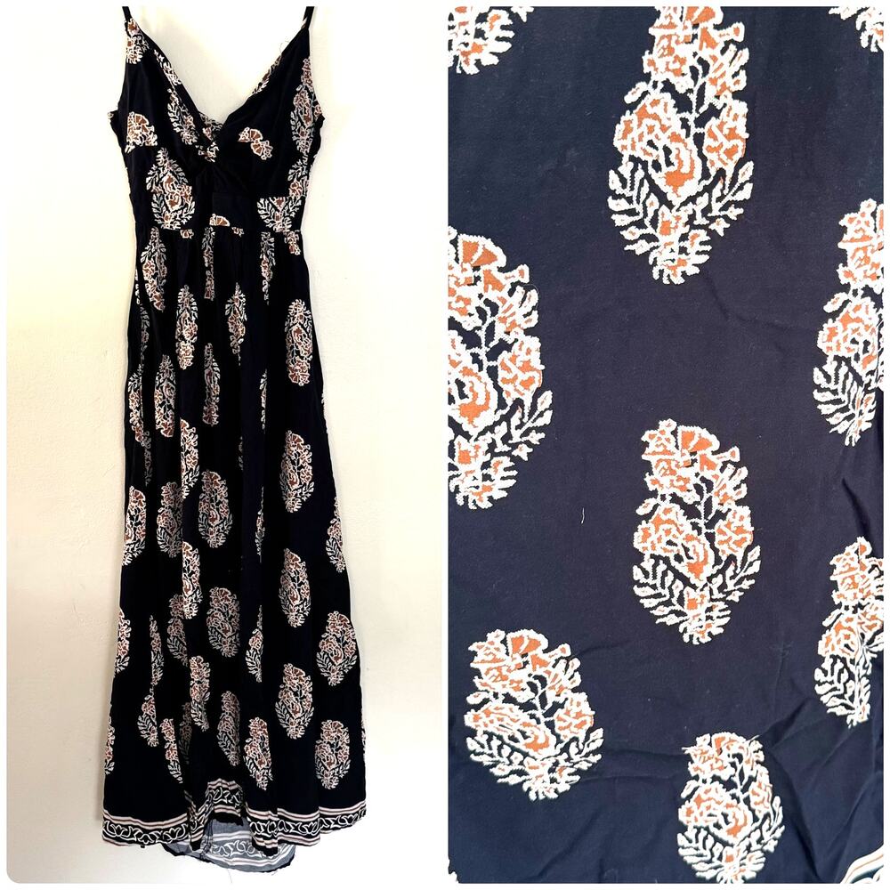 Twist Front, Tie/Open Draping Back Maxi Dress
